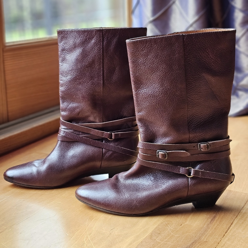 Frye |Midcalf | Brown leather boots